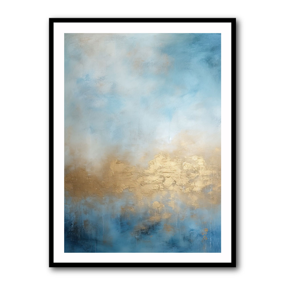 Blue & Gold Abstract 21 Wall Art