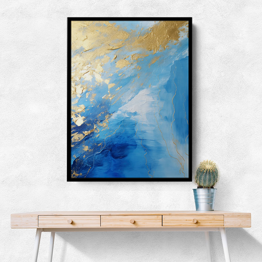 Blue & Gold Abstract 22 Wall Art