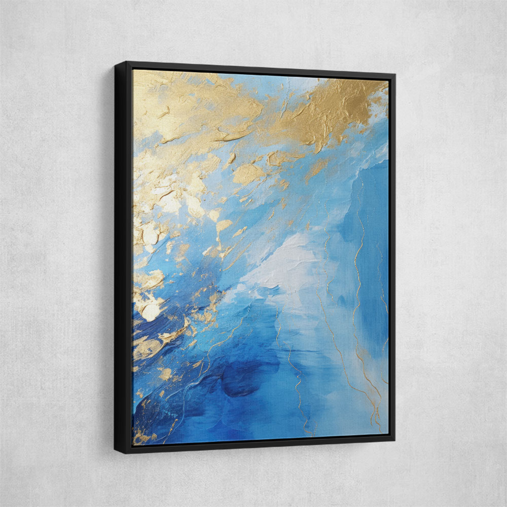 Blue & Gold Abstract 22 Wall Art