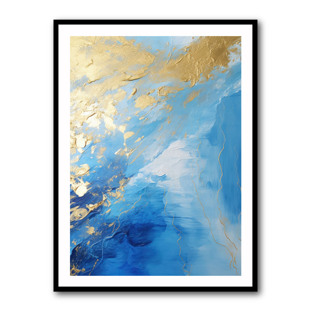 Blue & Gold Abstract 22 Wall Art