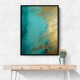 Turquoise & Gold 15 Abstract Wall Art