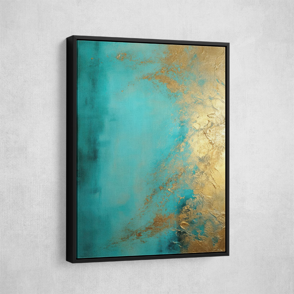 Turquoise & Gold 15 Abstract Wall Art
