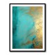 Turquoise & Gold 15 Abstract Wall Art