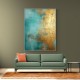 Turquoise & Gold 16 Abstract Wall Art