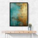 Turquoise & Gold 16 Abstract Wall Art
