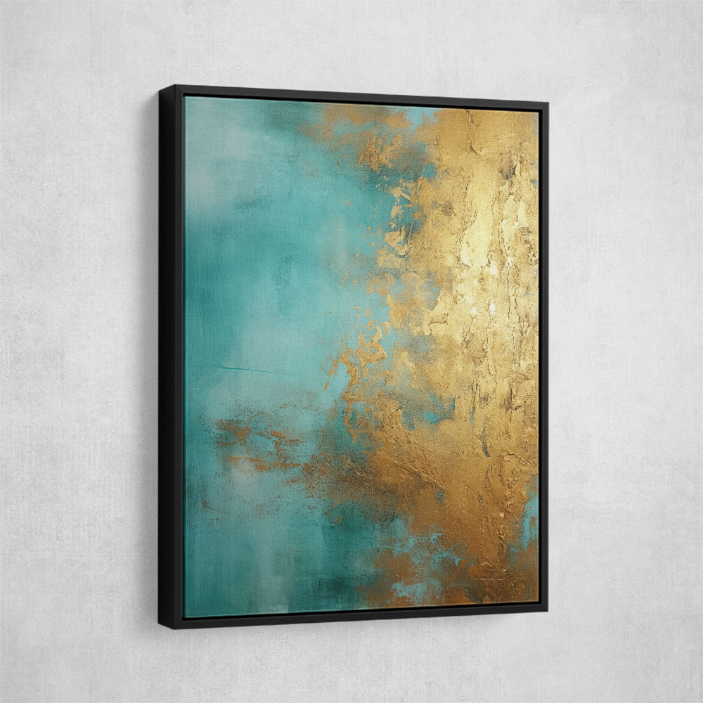 Turquoise & Gold 16 Abstract Wall Art