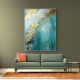 Turquoise & Gold 17 Abstract Wall Art