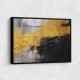 Black & Gold Texture Stoke Abstract Wall Art