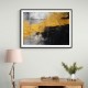 Black & Gold Texture Stoke Abstract Wall Art
