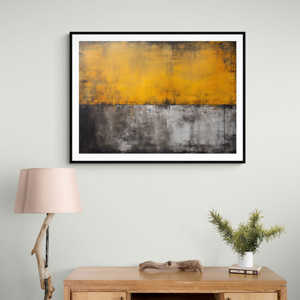 Split Black & Gold Abstract Wall Art
