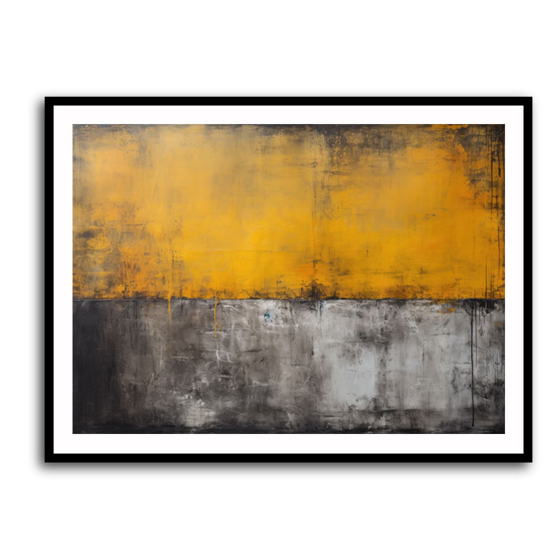 Split Black & Gold Abstract Wall Art
