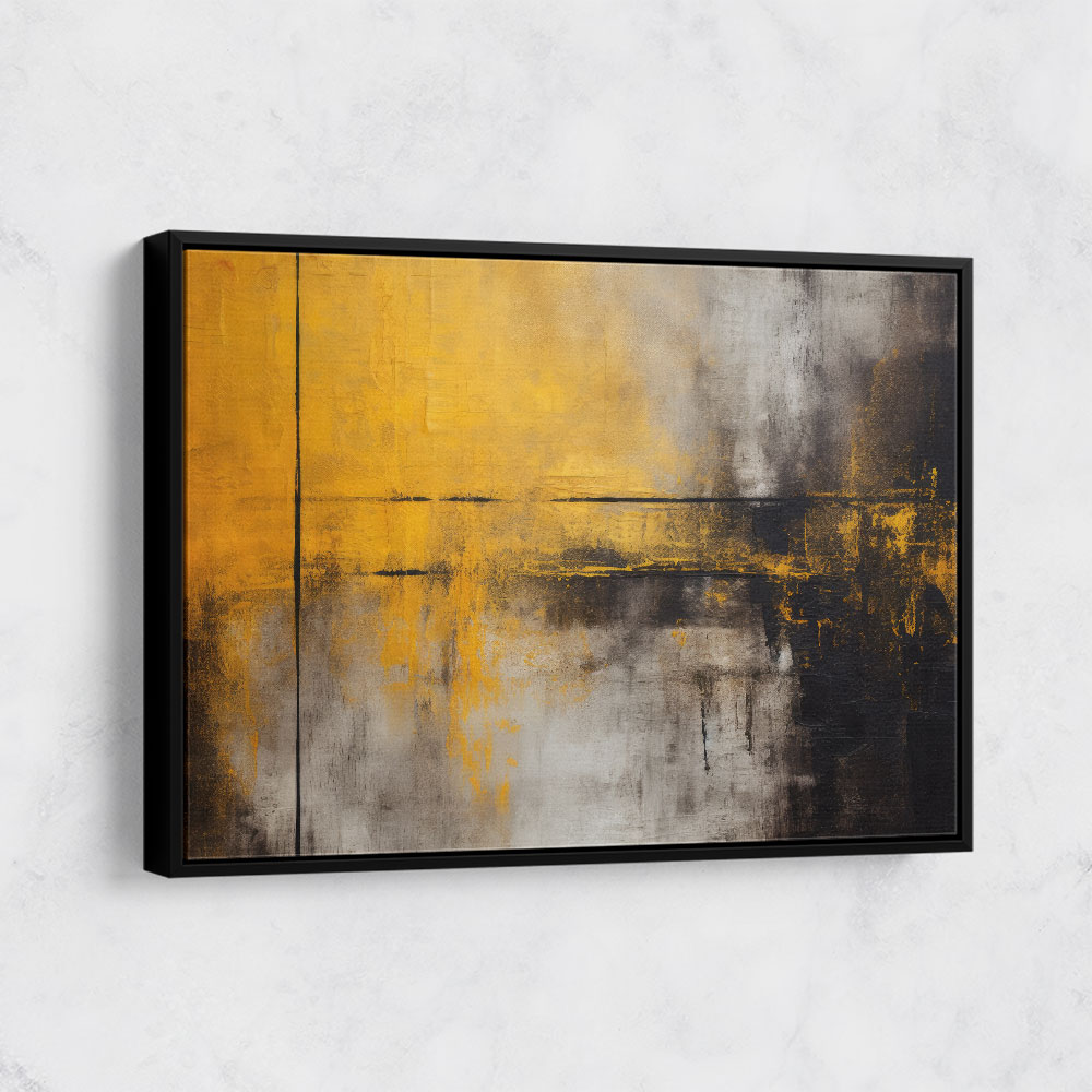 Black & Gold Abstract Texture Wall Art
