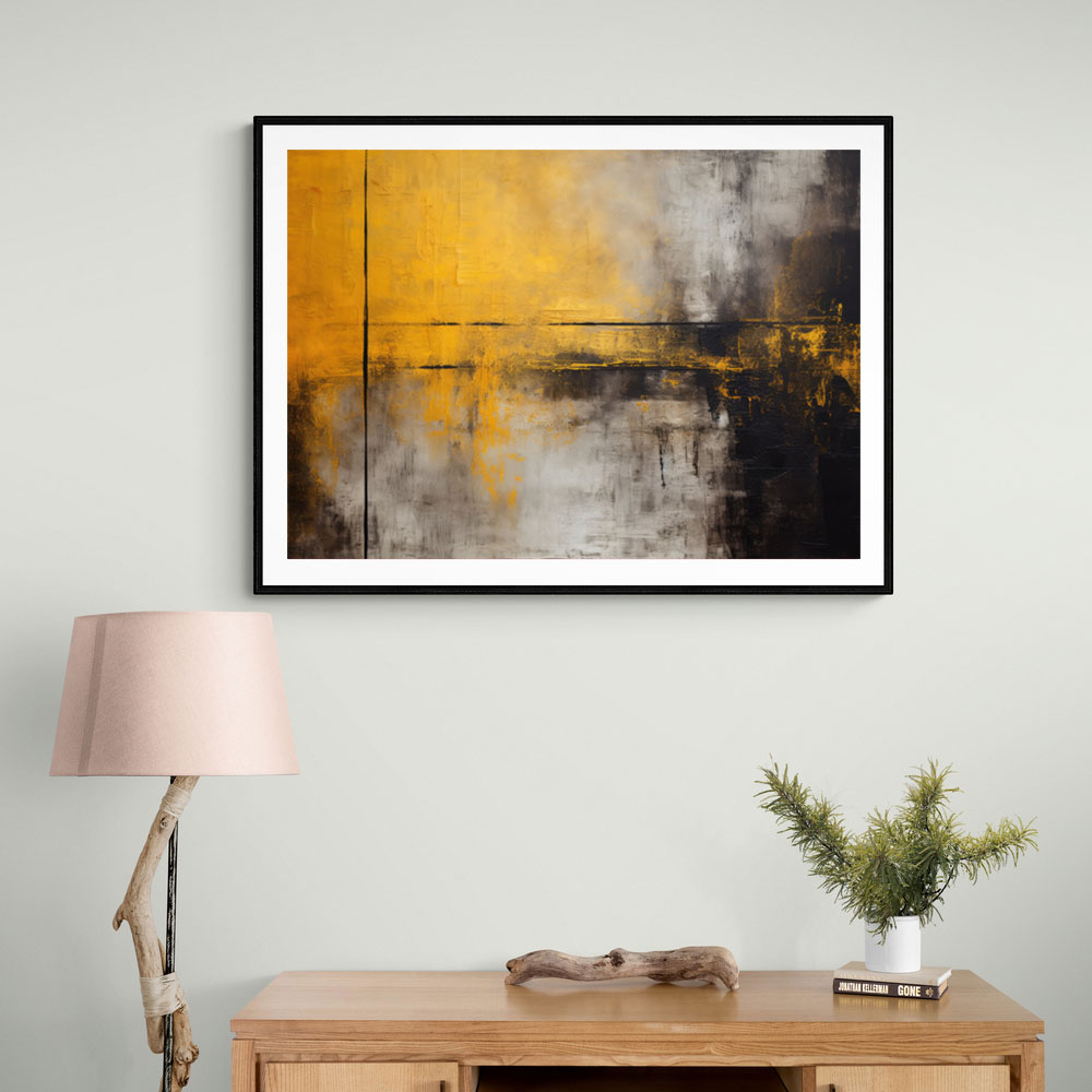 Black & Gold Abstract Texture Wall Art