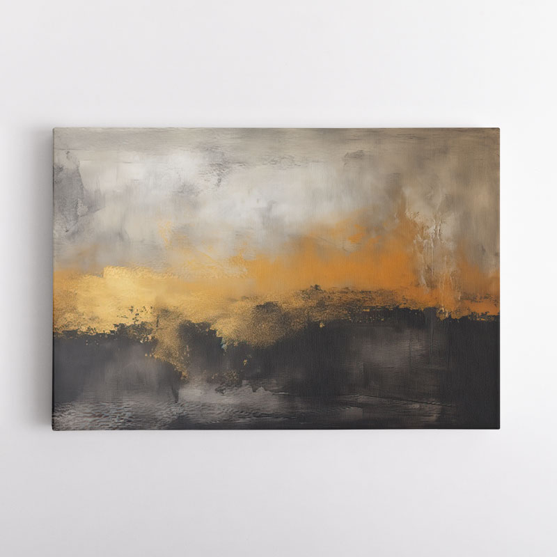 Black & Gold Abstract Texture 1 Wall Art