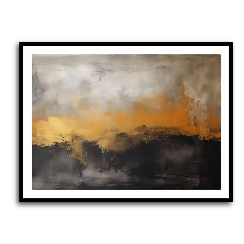 Black & Gold Abstract Texture 1 Wall Art