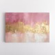 Gold Stroke on Pink Abstract Wall Art