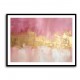 Gold Stroke on Pink Abstract Wall Art