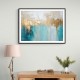 Gold Stroke on Blue Abstract 4 Wall Art