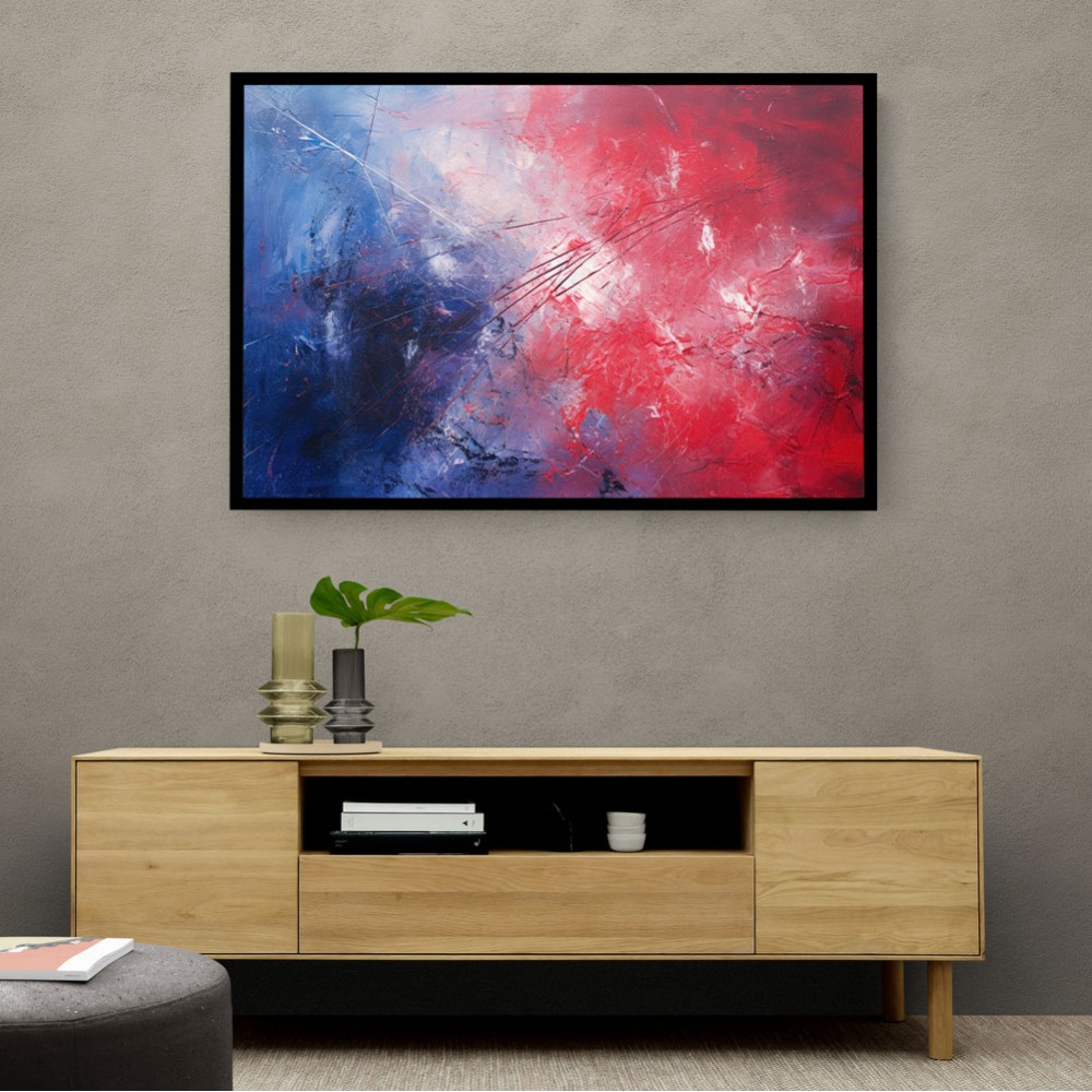 Red & Blue Abstract 1 Wall Art