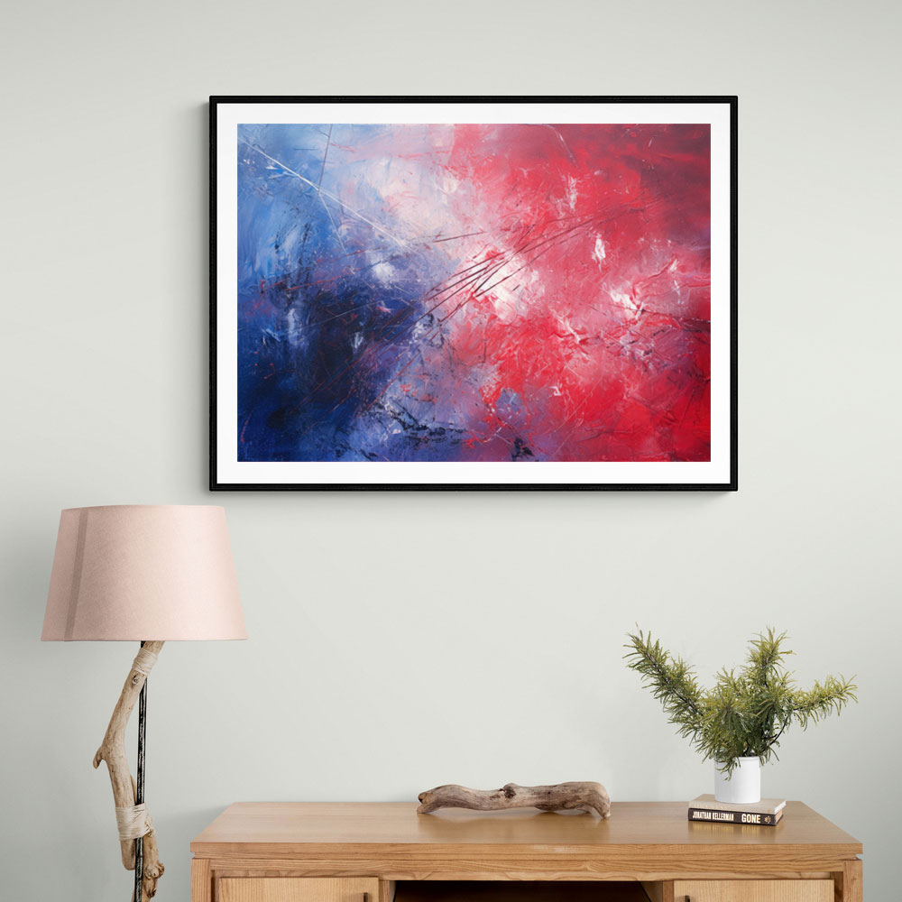 Red & Blue Abstract 1 Wall Art