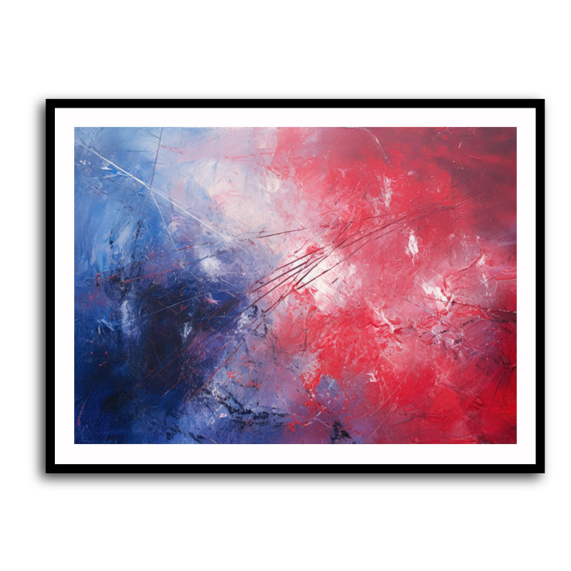 Red & Blue Abstract 1 Wall Art