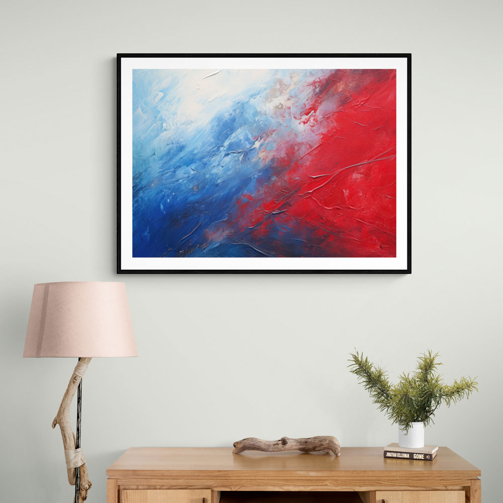 Red & Blue Abstract 2 Wall Art