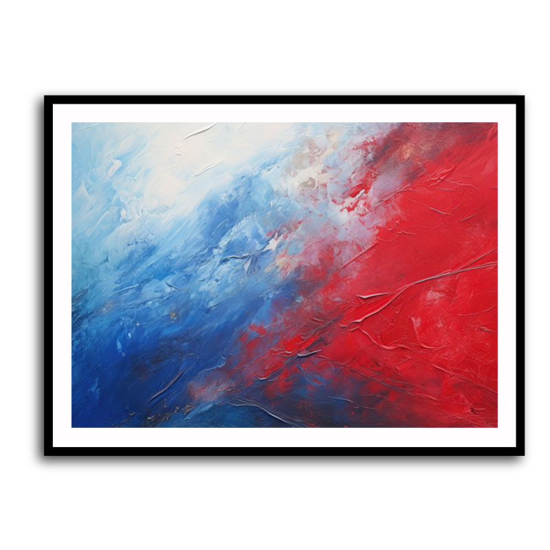 Red & Blue Abstract 2 Wall Art