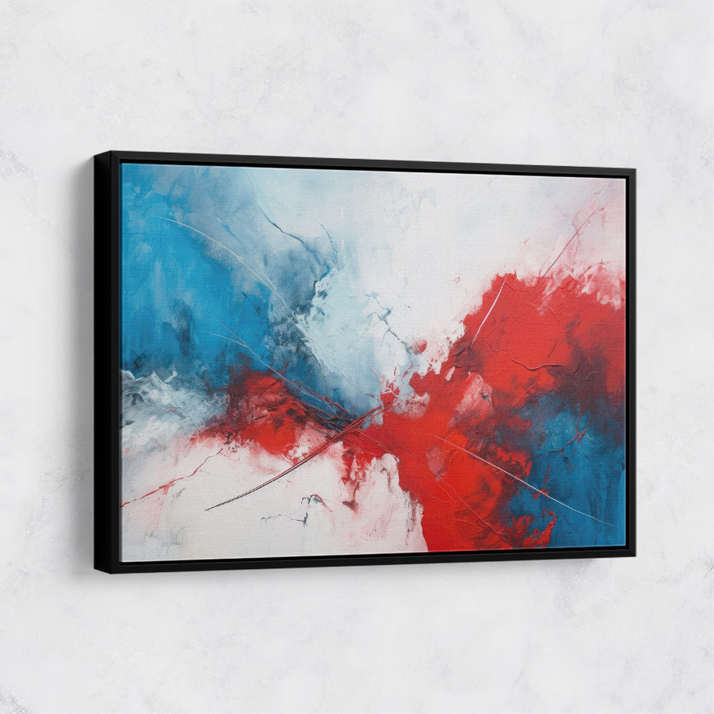 Red & Blue Abstract 4 Wall Art