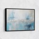 Silver Stroke on Blue Abstract Wall Art