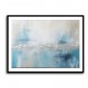 Silver Stroke on Blue Abstract Wall Art