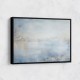 Silver Stroke on Blue Abstract 1 Wall Art