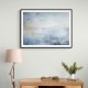 Silver Stroke on Blue Abstract 1 Wall Art