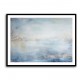 Silver Stroke on Blue Abstract 1 Wall Art