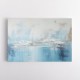 Silver Stroke on Blue Abstract 2 Wall Art