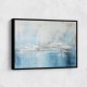 Silver Stroke on Blue Abstract 2 Wall Art