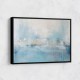Silver Stroke on Blue Abstract 4 Wall Art