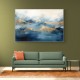 Gold Peaks On Blue Abstract Wall Art