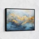 Gold Peaks On Blue 1 Abstract Wall Art