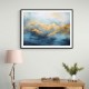 Gold Peaks On Blue 1 Abstract Wall Art