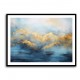 Gold Peaks On Blue 1 Abstract Wall Art