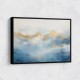 Gold Peaks On Blue 2 Abstract Wall Art