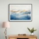 Gold Peaks On Blue 2 Abstract Wall Art
