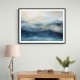 Gold Peaks On Blue 3 Abstract Wall Art