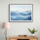 Mountains Blue Abstract Wall Art