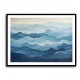 Mountains Blue Abstract 2 Wall Art