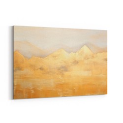 Gold Mountains Abstract Wall Art
