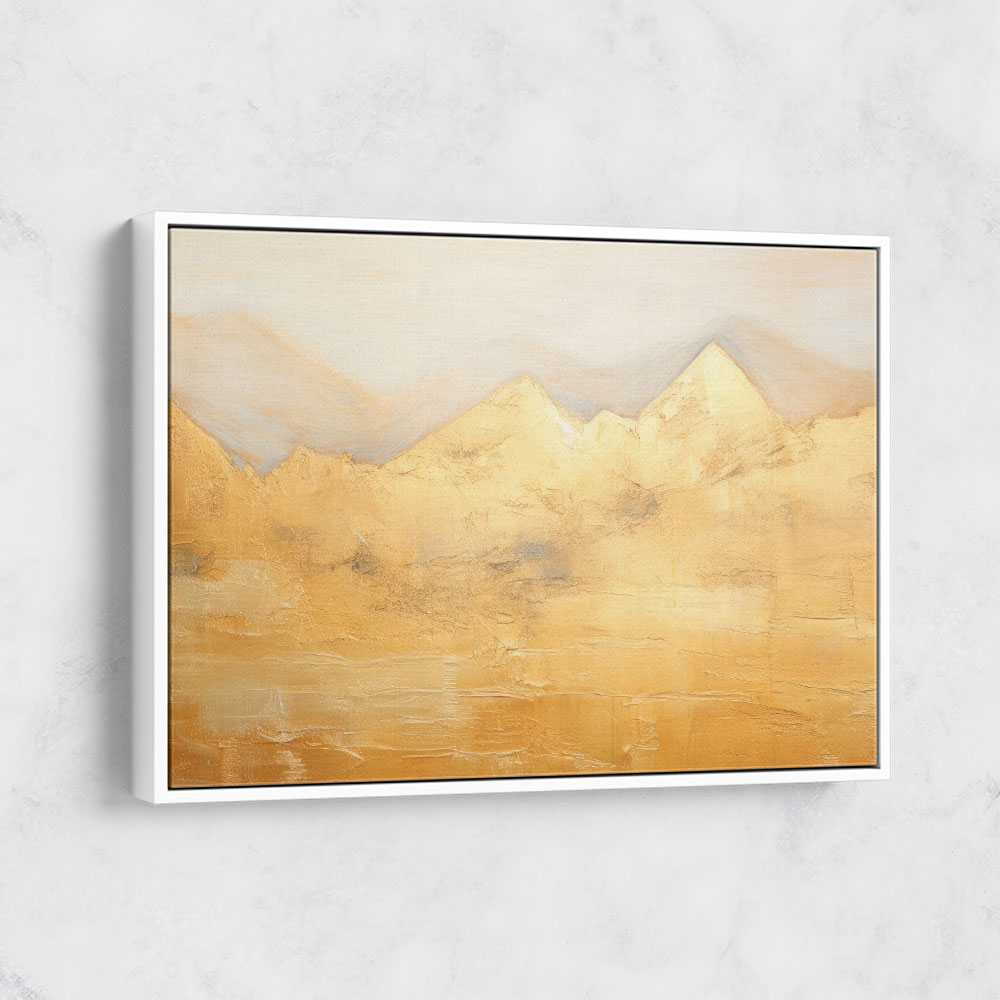 Gold Mountains Abstract Wall Art