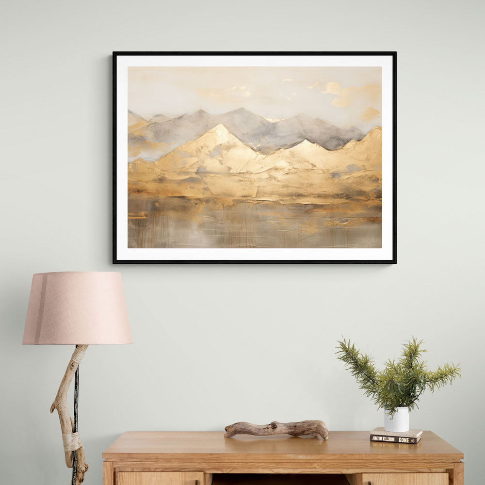Gold Mountains Abstract 1 Wall Art
