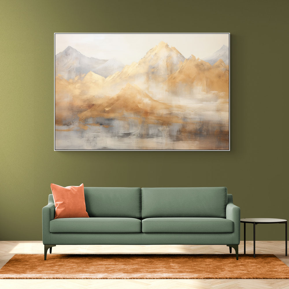 Gold Mountains Abstract 2 Wall Art