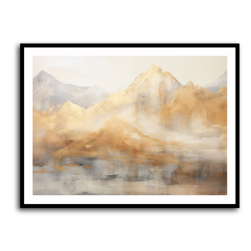 Gold Mountains Abstract 2 Wall Art
